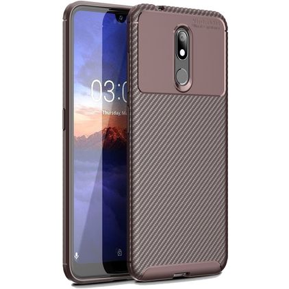 Mobigear Racing Nokia 3.2 Hoesje Flexibel TPU Backcover - Bruin