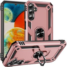 Mobigear Armor Ring Samsung Galaxy A24 Hoesje Hardcase Backcover Shockproof met Ringhouder - Roségoud