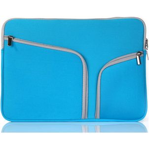 Mobigear Double Zipper Neopreen Laptop Sleeve (max 27 cm x 36 cm) Laptop hoes - Blauw