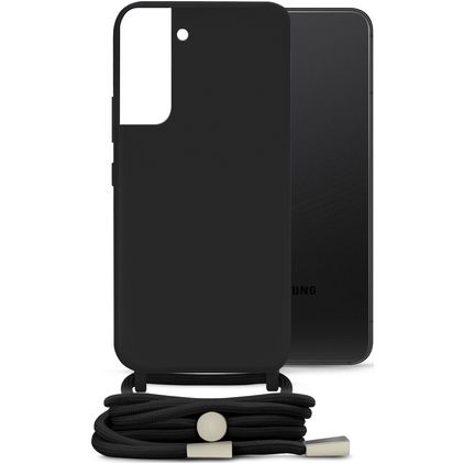Mobilize Lanyard Gelly Samsung Galaxy S22 Flexibel TPU Hoesje met koord - Zwart
