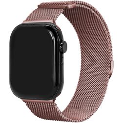 Mobilize RVS Milanese Apple Watch Bandje Magneetsluiting - 42/41/40/38 mm - Roze