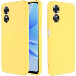 Mobigear Rubber Touch OPPO A17 Siliconen Hoesje Backcover - Geel