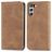 Mobigear Retro Slim Samsung Galaxy S21 FE Hoesje Bookcase Portemonnee - Bruin