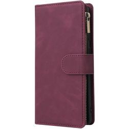 Mobigear Zipper Samsung Galaxy Note 10 Lite Hoesje Bookcase Portemonnee - Rood