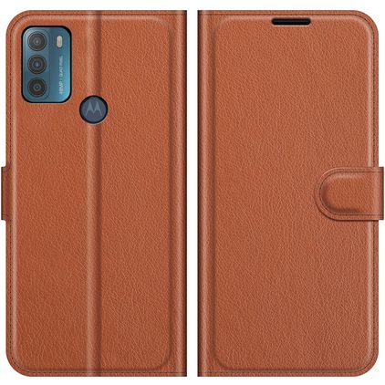 Mobigear Classic Motorola Moto G50 Hoesje Bookcase Portemonnee - Bruin