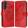 Mobigear Butterfly Samsung Galaxy M55 Hoesje Bookcase Portemonnee - Rood