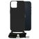 Mobilize Lanyard Gelly iPhone 14 Flexibel TPU Hoesje met koord - Zwart