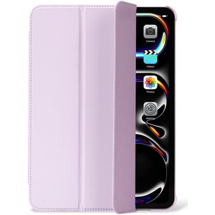 Decoded Textured Slim iPad Pro 11 Inch (2024) Hoes Flexibel Siliconen Bookcase - Lavendel