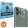 Mobigear iPhone 11 Pro Glazen Camera Protector - Case Friendly (3-Pack)