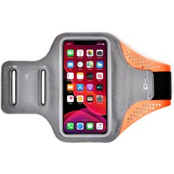 Mobigear Easy Fit Telefoonhouder Hardlopen Samsung Galaxy M22 Sport Hoesje Neopreen Sportarmband - Oranje