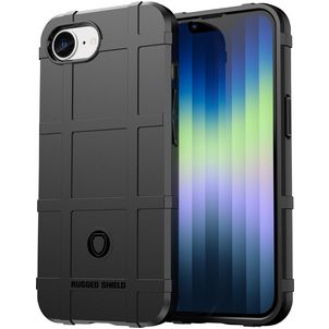 Mobigear Rugged Shield iPhone 17e Hoesje Flexibel TPU Backcover Shockproof - Zwart