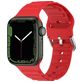 Mobigear Bumpy Siliconen Apple Watch Bandje Gespsluiting - 42/41/40/38 mm - Rood