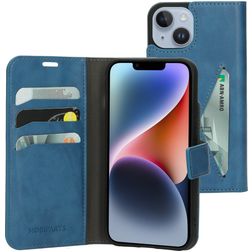 Mobiparts Classic Wallet iPhone 14 Hoesje Bookcase Portemonnee - Steel Blue