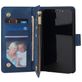 Mobigear Zipper iPhone 12 Mini Hoesje Bookcase Portemonnee - Blauw