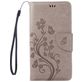 Mobigear Flowers iPhone 7 Hoesje Bookcase Portemonnee - Grijs