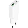 Mobiparts Flat Dual USB / USB-C Oplader Power Delivery 30W - Wit