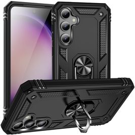 Mobigear Armor Ring Samsung Galaxy S23 FE Hoesje Hardcase Backcover Shockproof met Ringhouder - Zwart