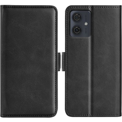 Mobigear Slim Magnet Motorola Moto G54 Hoesje Bookcase Portemonnee - Zwart