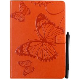 Mobigear Butterfly iPad 7 (2019) Hoes Bookcase + Stylus Houder - Oranje
