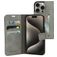 Mobiparts Classic Wallet iPhone 15 Pro Hoesje Bookcase Portemonnee - Granite Grey