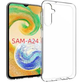 Mobigear Basics Doorzichtig Samsung Galaxy A24 Hoesje Flexibel TPU Backcover - Transparant