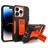 Mobigear Heavy Armor Stand iPhone 14 Pro Max Hoesje Hardcase Backcover Shockproof met Standaard - Zwart / Rood