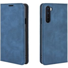 Mobigear Retro Slim OnePlus Nord Hoesje Bookcase Portemonnee - Blauw