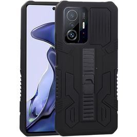 Mobigear Armor Stand Xiaomi 11T Hoesje Hardcase Backcover Shockproof met Standaard - Zwart