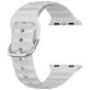 Mobigear Bumpy Siliconen Apple Watch Bandje Gespsluiting - 42/41/40/38 mm - Grijs