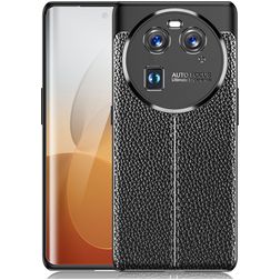 Mobigear Luxury OPPO Find X6 Hoesje Flexibel TPU Backcover - Zwart