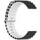 Mobigear Ocean Siliconen Smartwatch Bandje Gespsluiting - Universeel 22 mm connector - Zwart / Wit