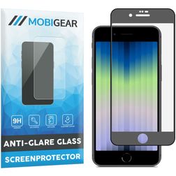 Mobigear Premium iPhone SE (2022) Glazen Screenprotector - Case Friendly - Zwart
