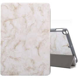 Mobigear Tri-Fold Marble iPad 7 (2019) Hoes Bookcase + Stylus Houder - Wit Mobigear Tri-Fold Marble iPad 7 (2019) Hoes Bookcase + Stylus Houder - Wit