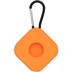 Mobigear Square Key Apple AirTag Hoesje Flexibel Siliconen Sleutelhanger - Oranje