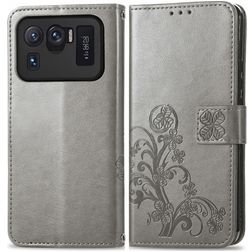 Mobigear Clover Xiaomi Mi 11 Ultra Hoesje Bookcase Portemonnee - Grijs