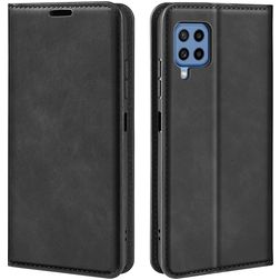 Mobigear Retro Slim Samsung Galaxy M22 Hoesje Bookcase Portemonnee - Zwart
