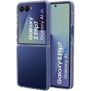 Mobiparts Hardcover Doorzichtig Samsung Galaxy Z Flip 7 Hoesje Hardcase Backcover - Transparant