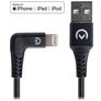 Mobilize Strong Nylon 90 USB-A naar Apple Lightning Kabel MFI 1.5 Meter - Zwart