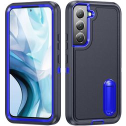 Mobigear Rugged Stand Samsung Galaxy S23 Hoesje Hardcase Backcover Shockproof met Standaard - Donkerblauw