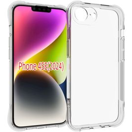 Mobigear Cushion Doorzichtig iPhone 16e Hoesje Flexibel TPU Backcover - Transparant