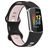 Mobigear Sport Dual Siliconen Fitbit Charge 5 Bandje Druksluiting - Zwart / Roze