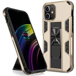 Mobigear Armor Stand iPhone 12 Mini Hoesje Hardcase Backcover Shockproof met Standaard - Goud