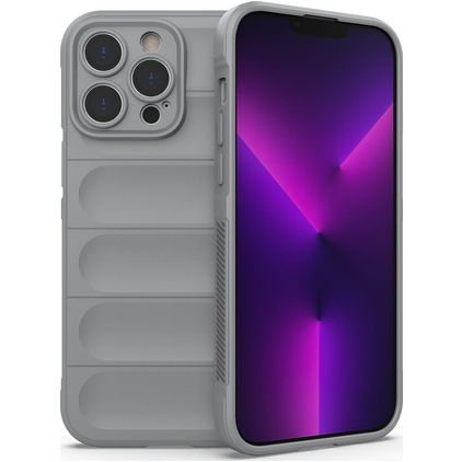 Mobigear Bumpy iPhone 14 Pro Max Hoesje Flexibel TPU Backcover - Grijs