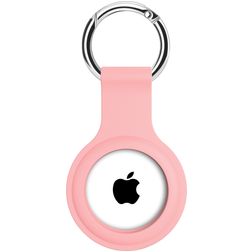 Xccess Keychain Apple AirTag Hoesje Flexibel Siliconen Sleutelhanger - Roze