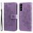 Mobigear Flowers Samsung Galaxy S23 Hoesje Bookcase Portemonnee - Paars