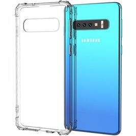 Mobigear Cushion Doorzichtig Samsung Galaxy S10 Hoesje Flexibel TPU Backcover Shockproof - Transparant