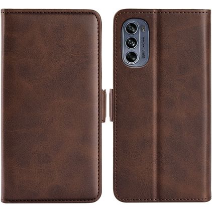 Mobigear Slim Magnet Motorola Moto G62 Hoesje Bookcase Portemonnee - Bruin