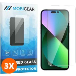 Mobigear iPhone 14 Plus Glazen Screenprotector - Case Friendly (3-Pack)