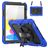 Mobigear SureGrip Xtreme iPad 10 (2022) Hoes Hard Kunststof,Siliconen Backcover + Schouderband + Standaard - Zwart / Blauw