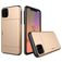 Mobigear Card iPhone 11 Hoesje Hardcase Backcover Shockproof met Pasjeshouder - Goud